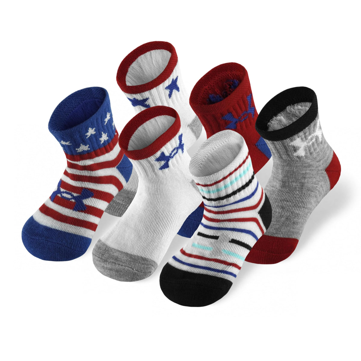 Under Armour boys Multi Pack Essential Quarter Sock