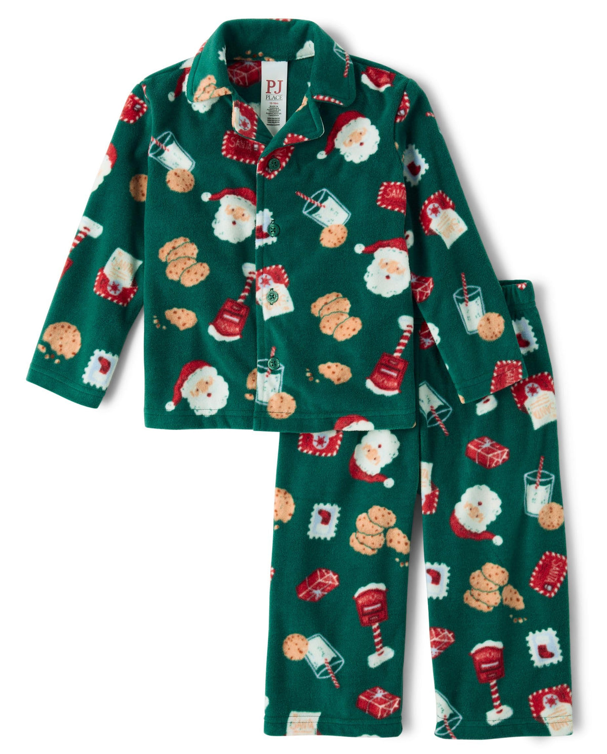 The Children's Place Family Matching Holiday Long Sleeve Pajama Sets, Fleece