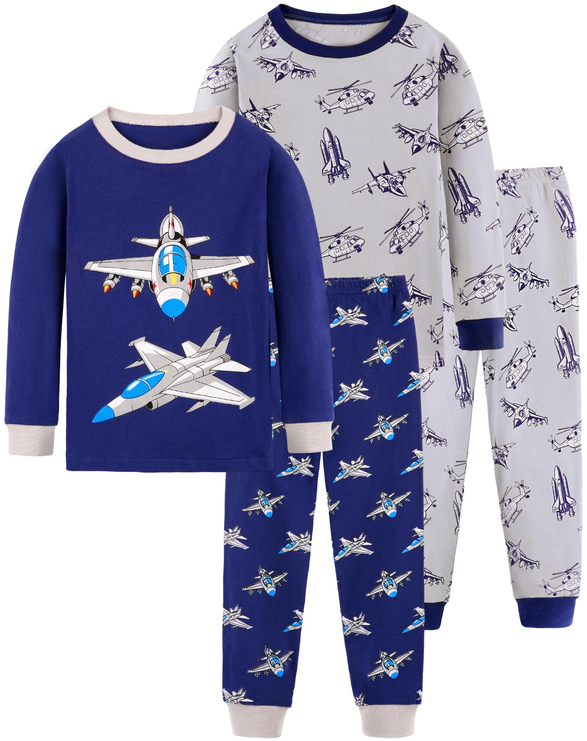 HONGTEYA Toddler Boy Clothes 100% Cotton Long Sleeve Outfit 3-8 Years