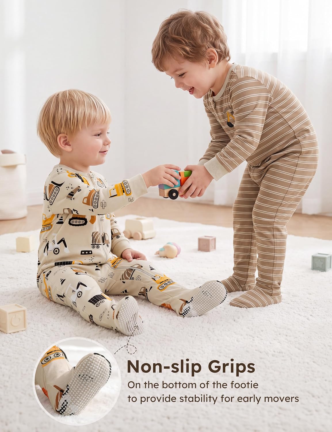 Yoofoss Toddler Pajamas 100% Organic Cotton Baby Sleepers for Boy Girl