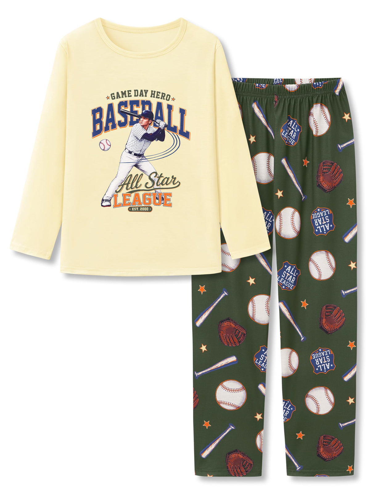 Beezizac Boys Pajamas Game/Ninja/Dinosaur Long Sleeve & Pants PJ Size 6-18