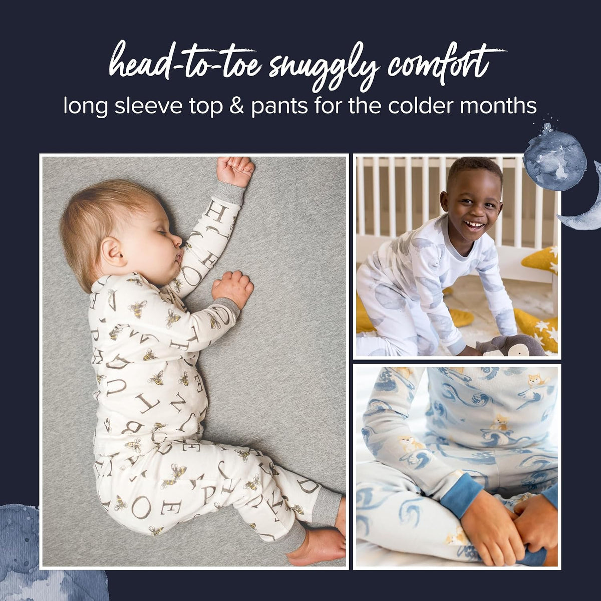 Burt's Bees Baby Organic Cotton Pajamas for Boys, Toddler PJ Set