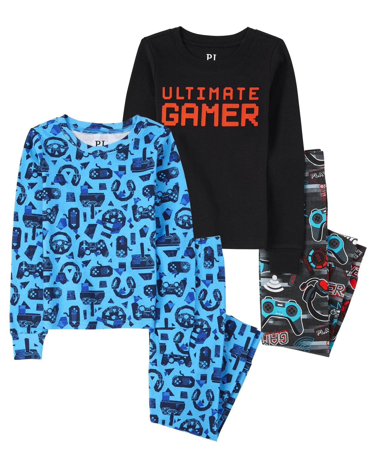 The Children's Place Boys' 100% Cotton Long Sleeve Top and Pants,2 Piece Pajama Set