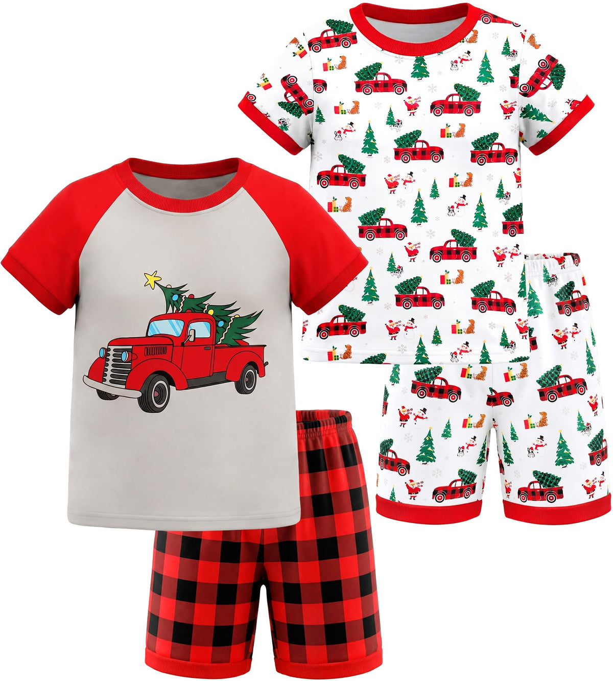 HONGTEYA Cotton Toddler Boys Clothes Kids Outfits Short Sleeve Set For 2-7T
