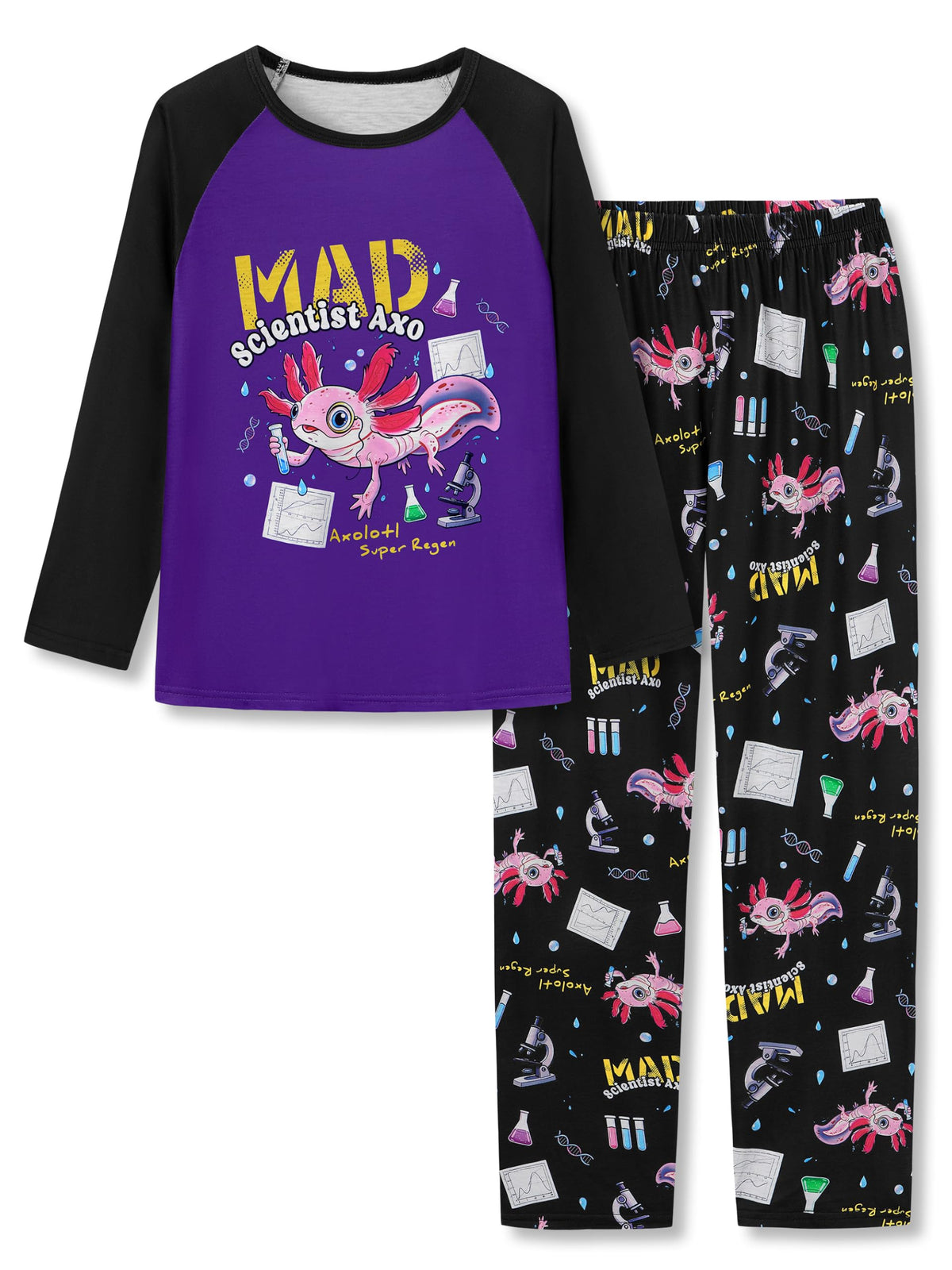 Tebbis Boys Trendy Graphic Long Sleeves & Pants Winter Pajamas Sizes 6-18