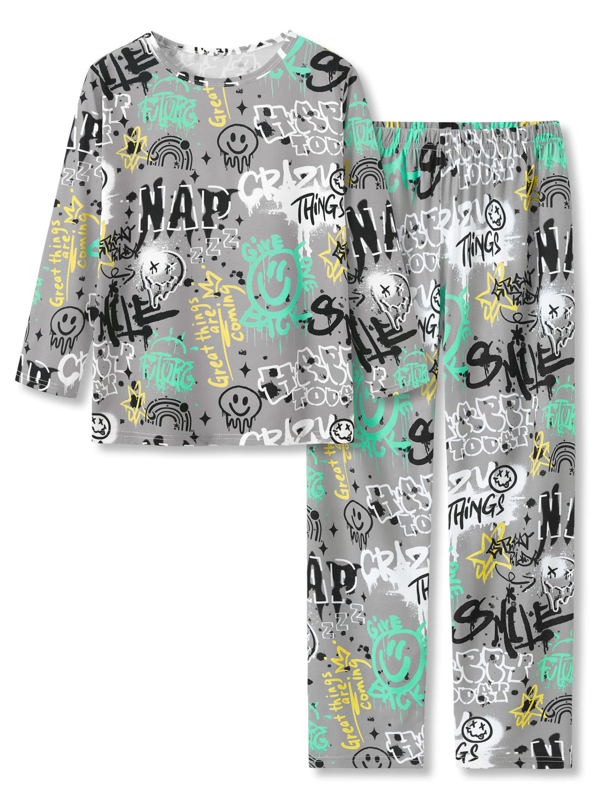 Beezizac Boys Pajamas Game/Ninja/Dinosaur Long Sleeve & Pants PJ Size 6-18
