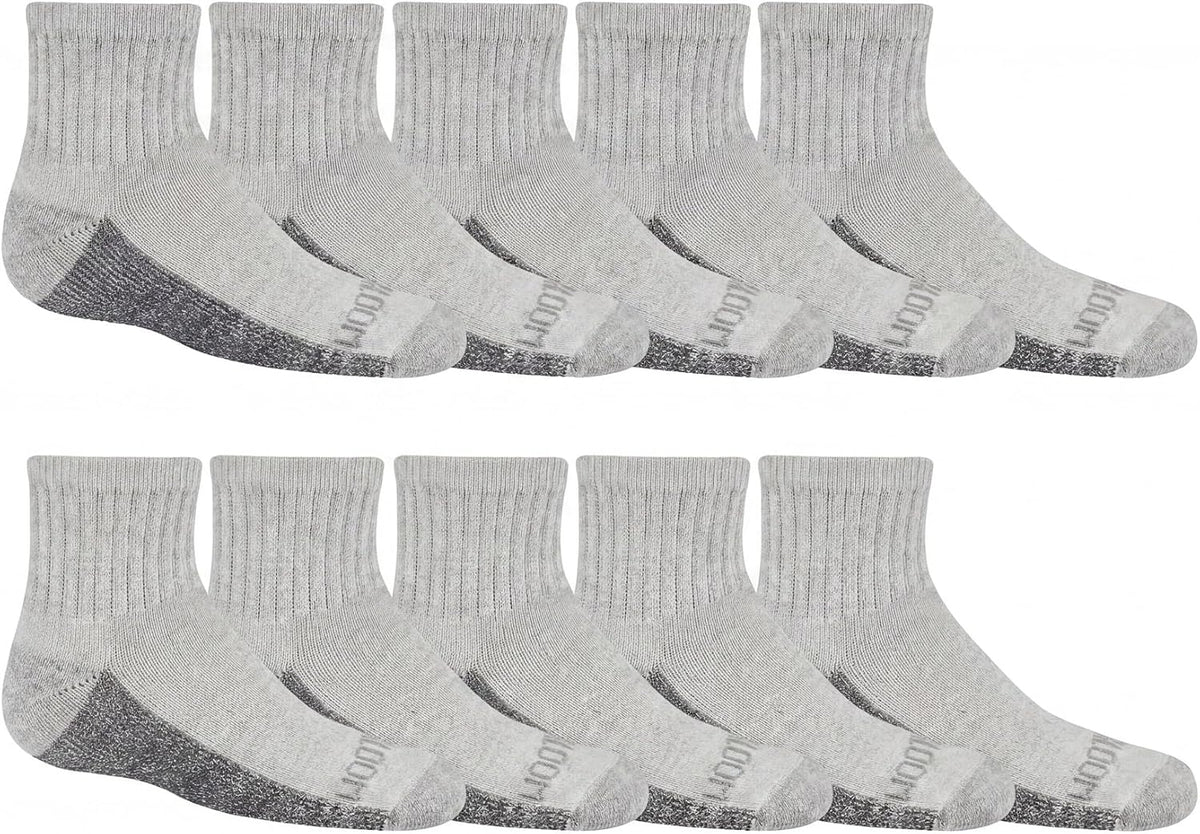 Fruit of the Loom Boys' Dual Defense Ankle Socks (10 Pack)