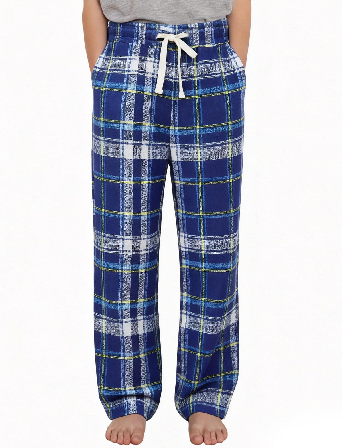 PATPAT Unisex Kids Plaid Pajama Pants Lounge Sleep Bottoms for 5–14 Years