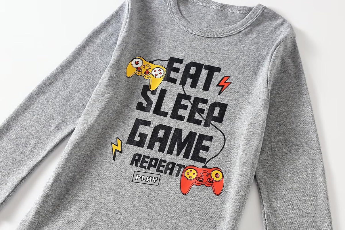 Boys Pajamas 4-Piece Pyjama Set for Kids Boys Clothes 3-12 Years PJs