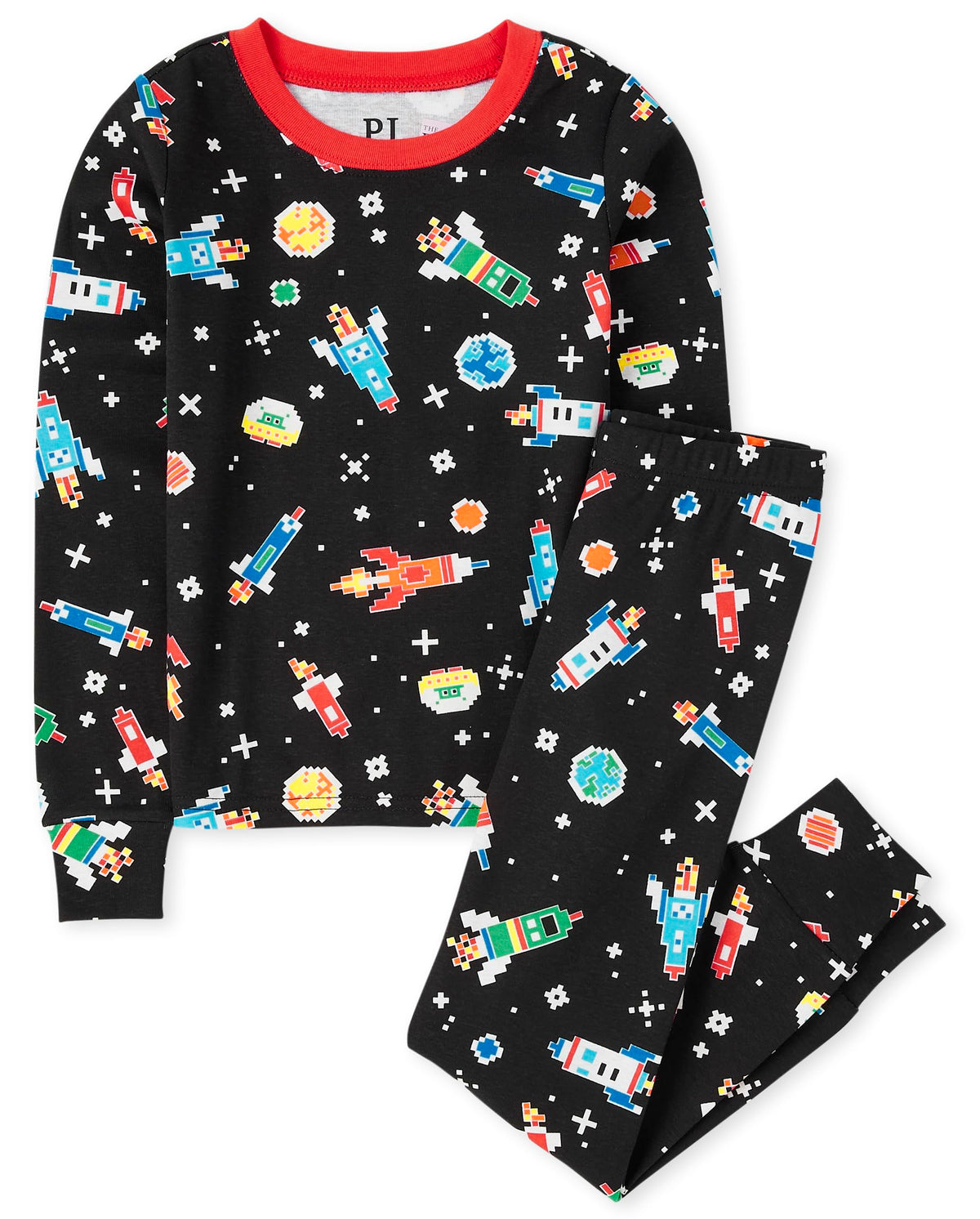 The Children's Place Boys' 100% Cotton Long Sleeve Top and Pants,2 Piece Pajama Set