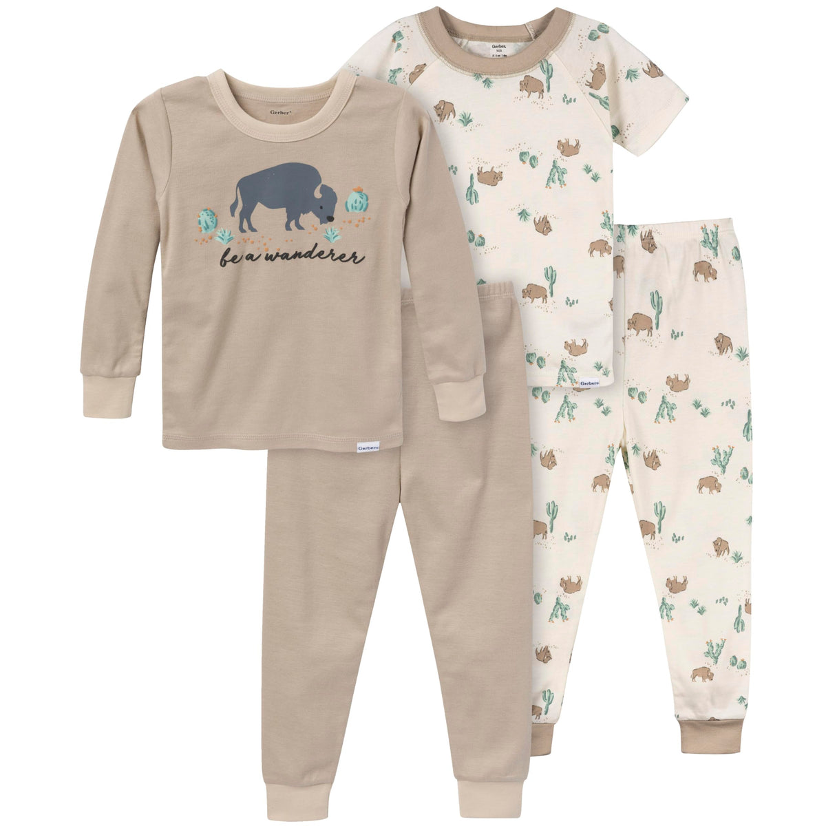 Gerber Baby Boys 4 Piece Pajama Set
