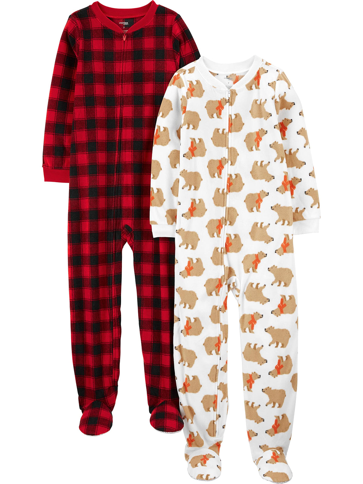 Simple Joys by Carter's Unisex Child Holiday Loose-fit Flame Resistant Fleece Footed Pajamas