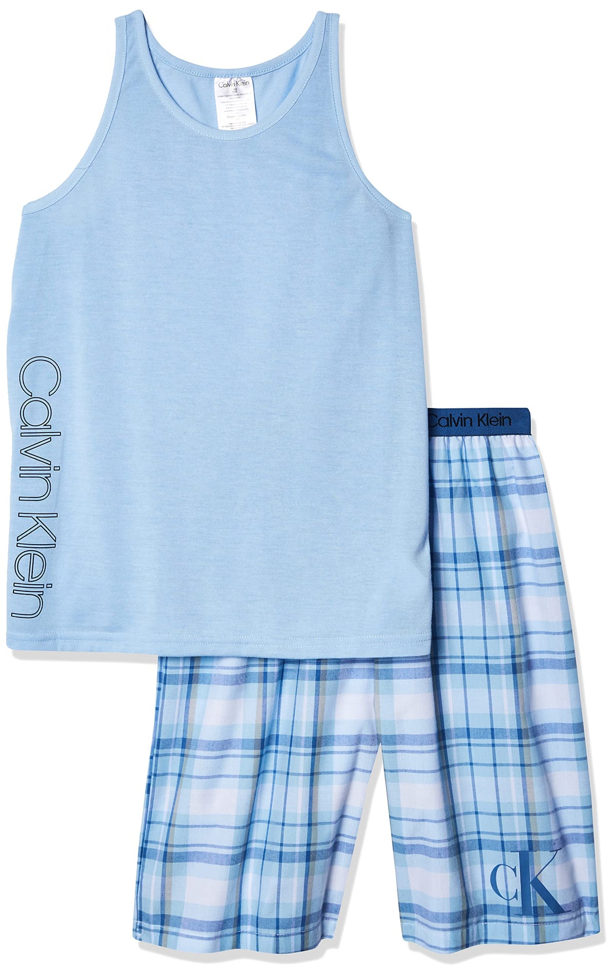 Calvin Klein Boys' 2 Piece Sleepwear Top and Bottom Pajama Set Pj