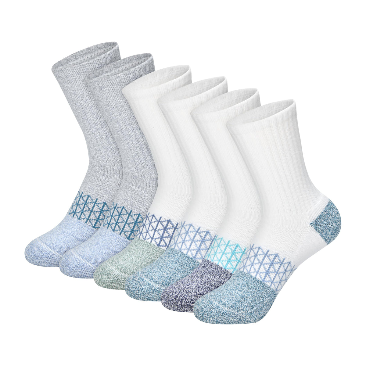 Hanes Boy's Socks, Ankle, Crew, & No Show 6-pack, Absolute Active Cushioned Sports Socks for Boys, Moisture-wicking Athletic