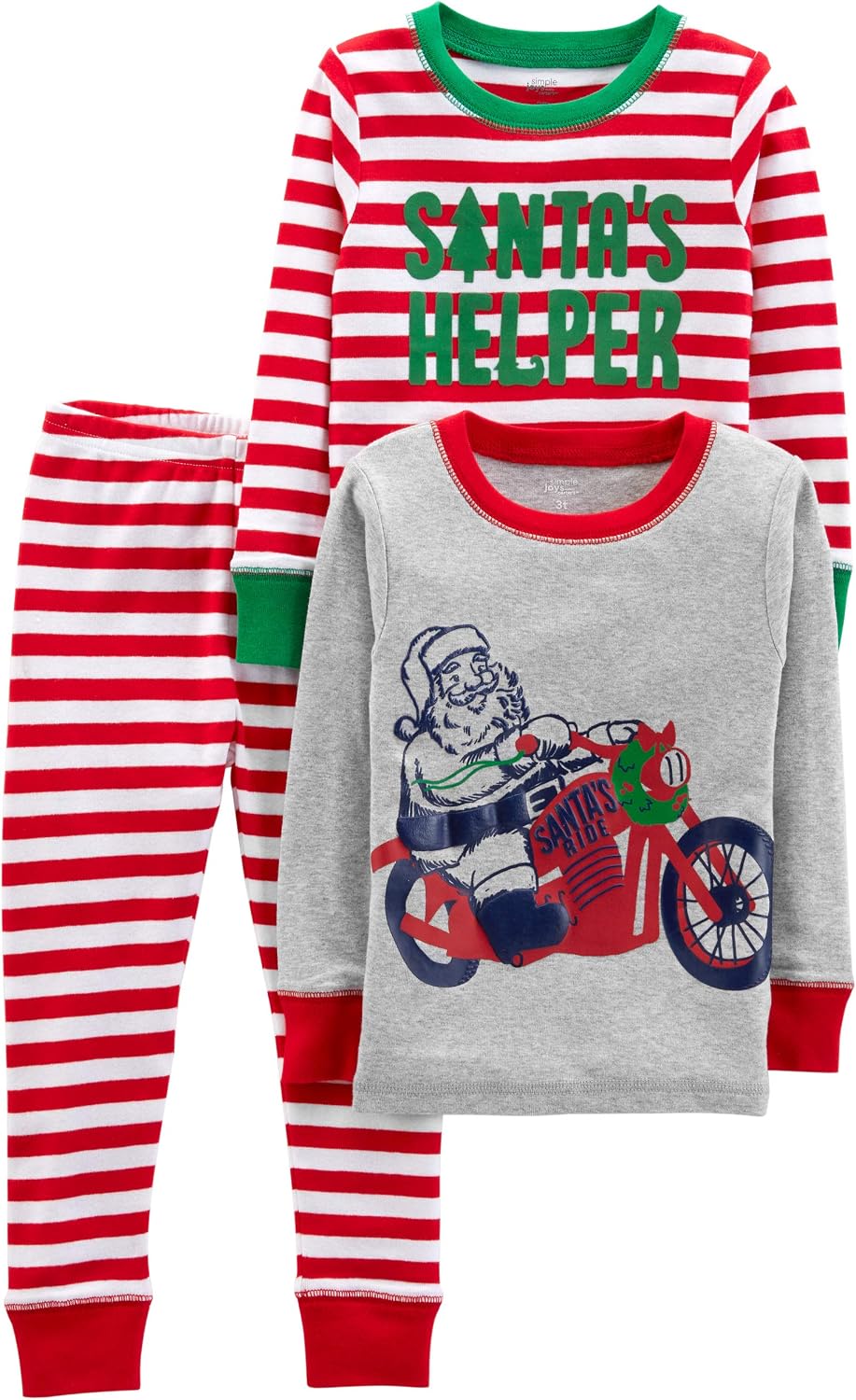 Simple Joys by Carter's Baby 3-Piece Snug-fit Cotton Holiday Pajama Set