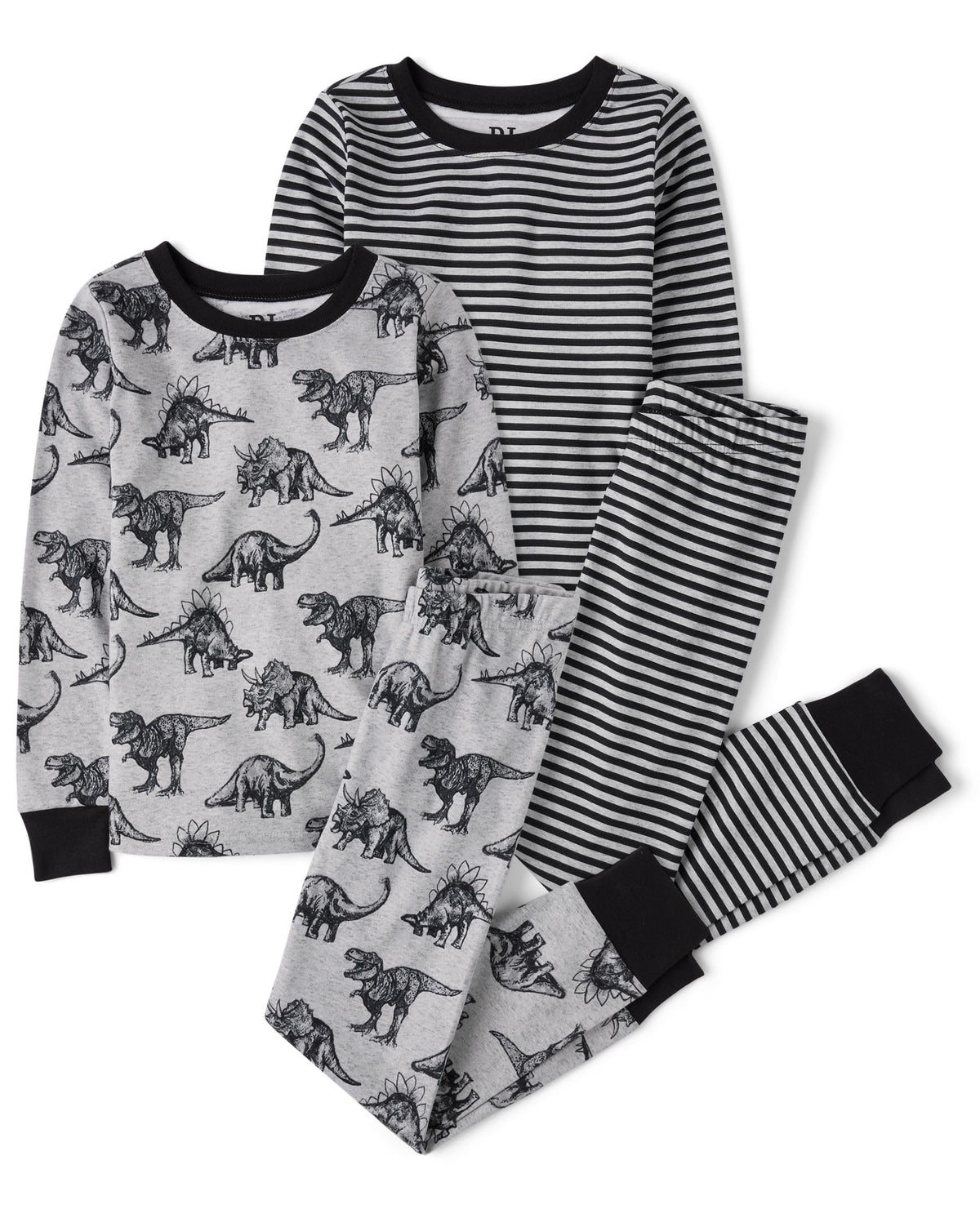 The Children's Place Boys' 100% Cotton Long Sleeve Top and Pants,2 Piece Pajama Set