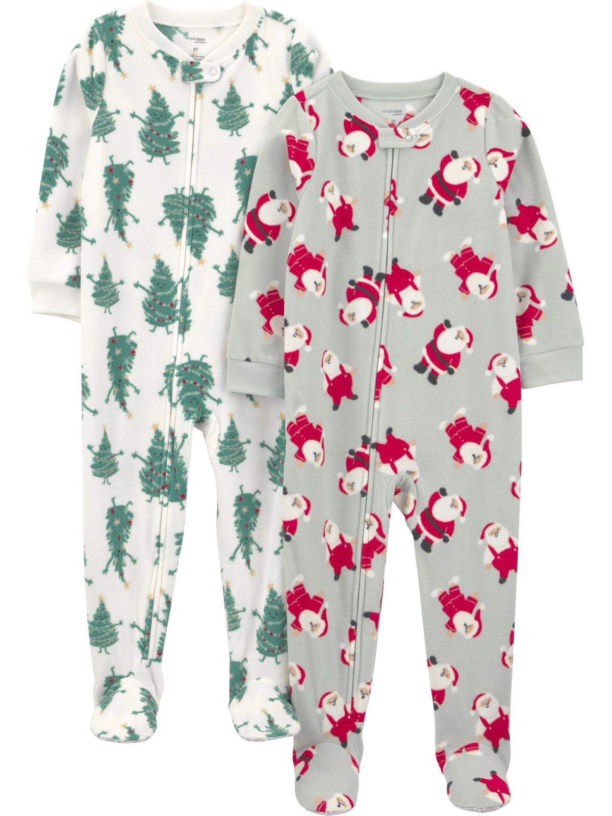Simple Joys by Carter's Unisex Child Holiday Loose-fit Flame Resistant Fleece Footed Pajamas