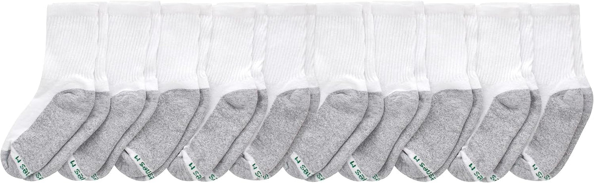 Hanes Boys' Uniform Crew Socks | Moisture-Wicking, 10-Pack for School
