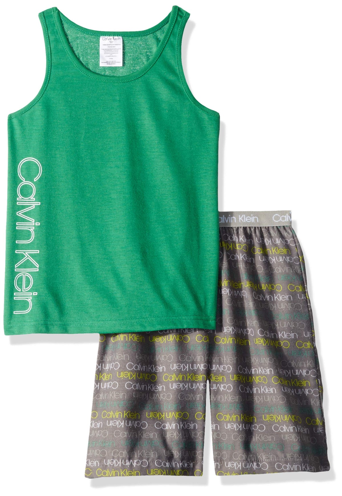 Calvin Klein Boys' 2 Piece Sleepwear Top and Bottom Pajama Set Pj