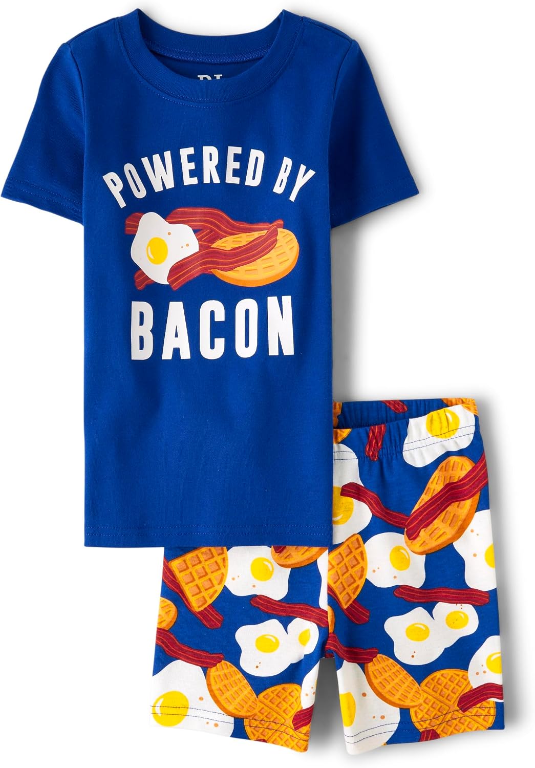 The Children's Place Boys' Short Sleeve Top and Shorts Snug Fit 100% Cotton 4 Piece Pajama Set