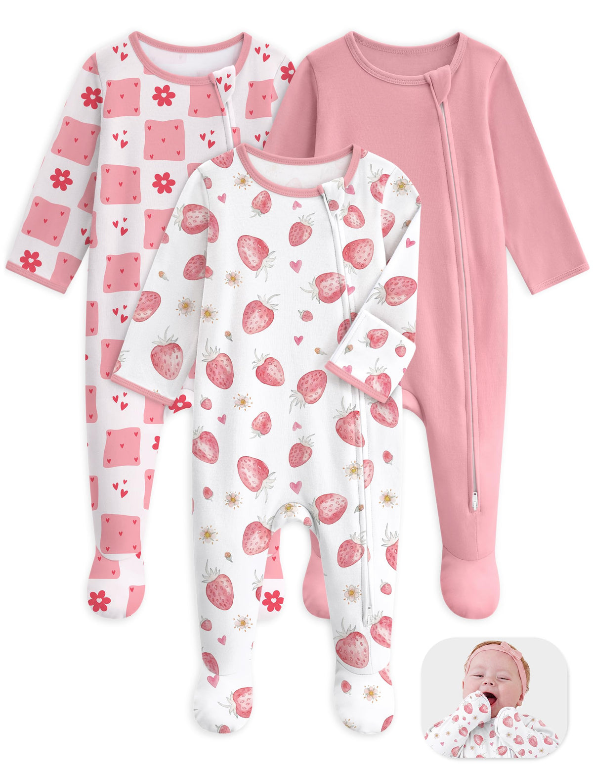 Unnivoll Baby Sleepers 100% Organic Cotton Baby Pajamas Boys Girls Clothes