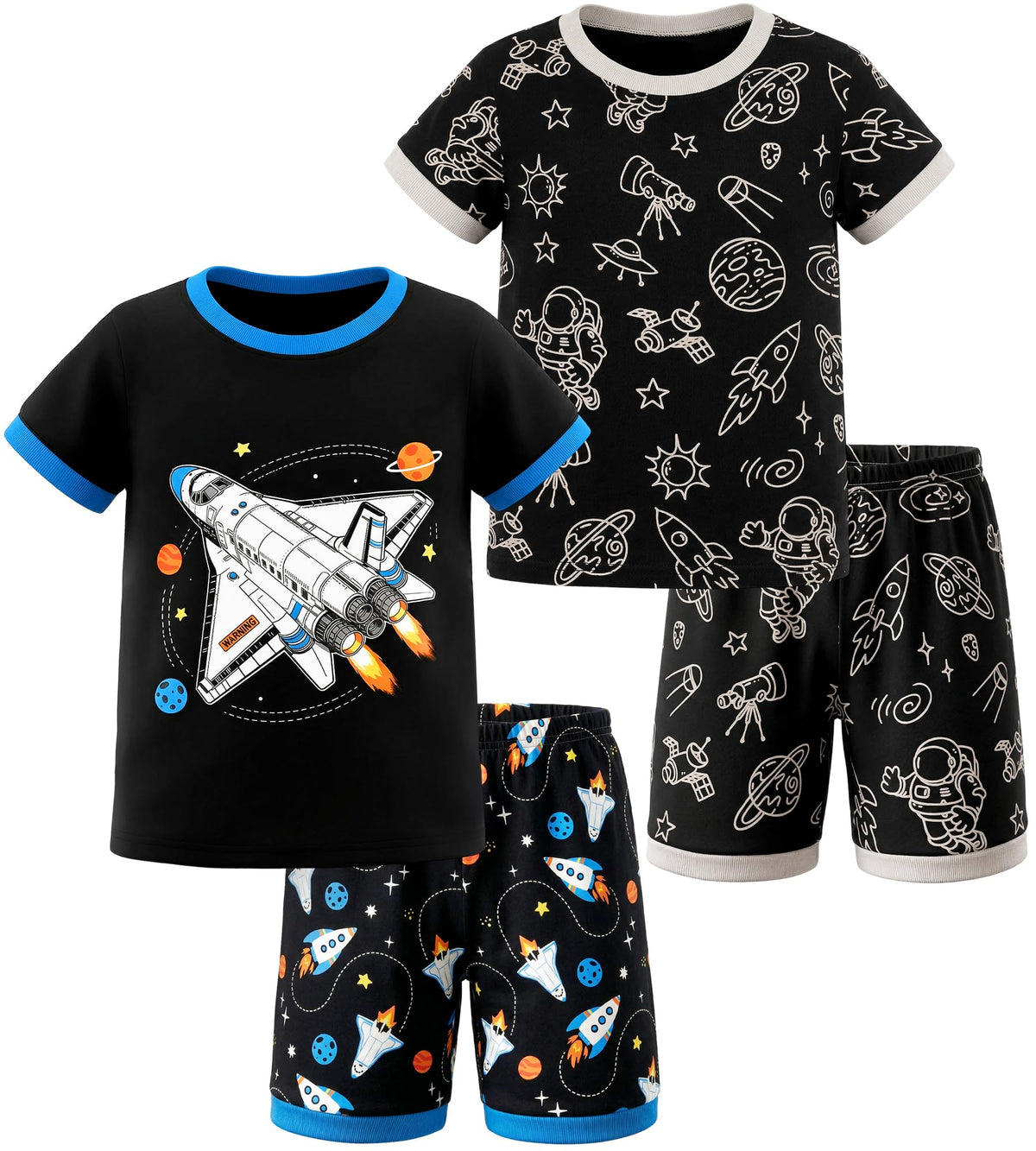 HONGTEYA Cotton Toddler Boys Clothes Kids Outfits Short Sleeve Set For 2-7T