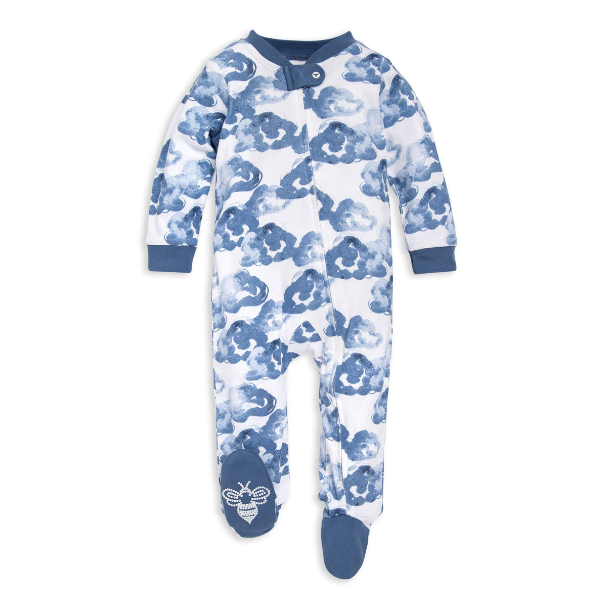 Burt's Bees Baby Boys' Organic Cotton, Sleep and Play Footed Pajamas