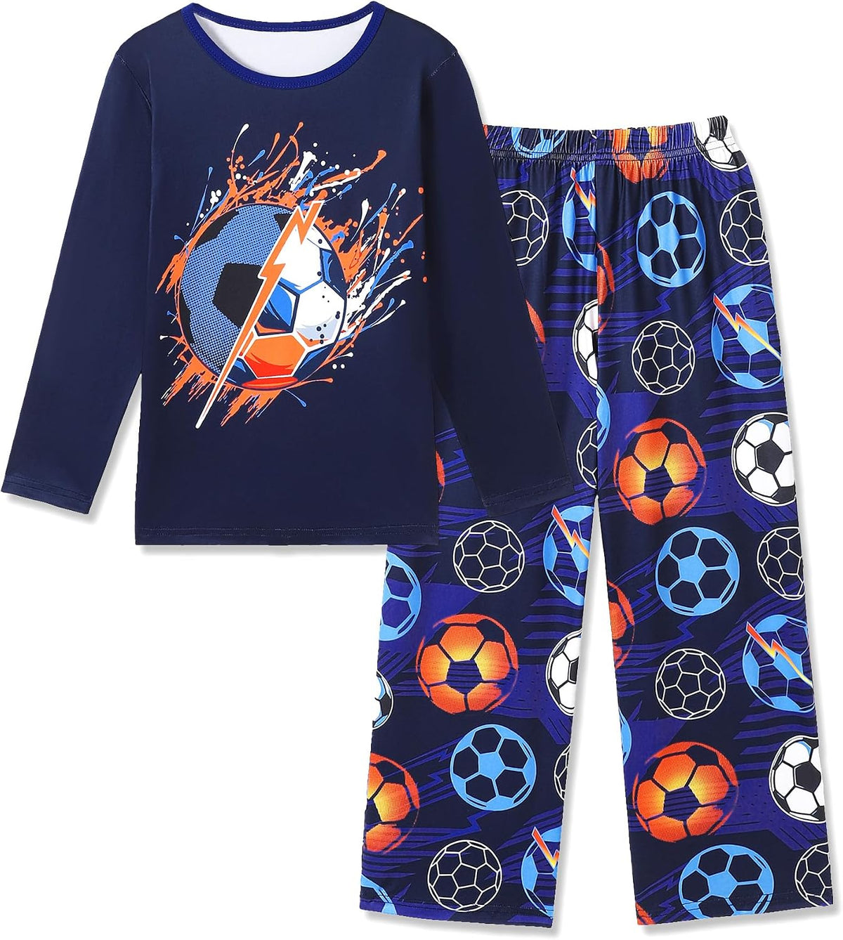 Mikrdoo Boys Pajamas Soft 2-Piece Long Sleeve Sleepwear Set 6-16 Years