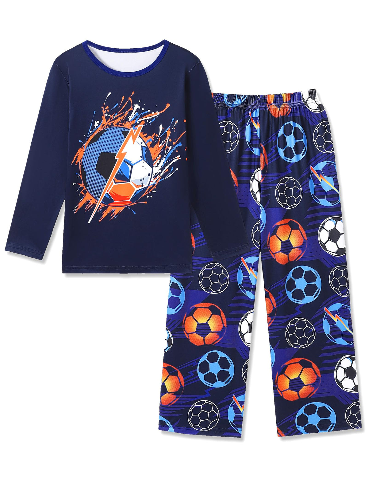 Mikrdoo Boys Pajamas Soft 2-Piece Long Sleeve Sleepwear Set 6-16 Years