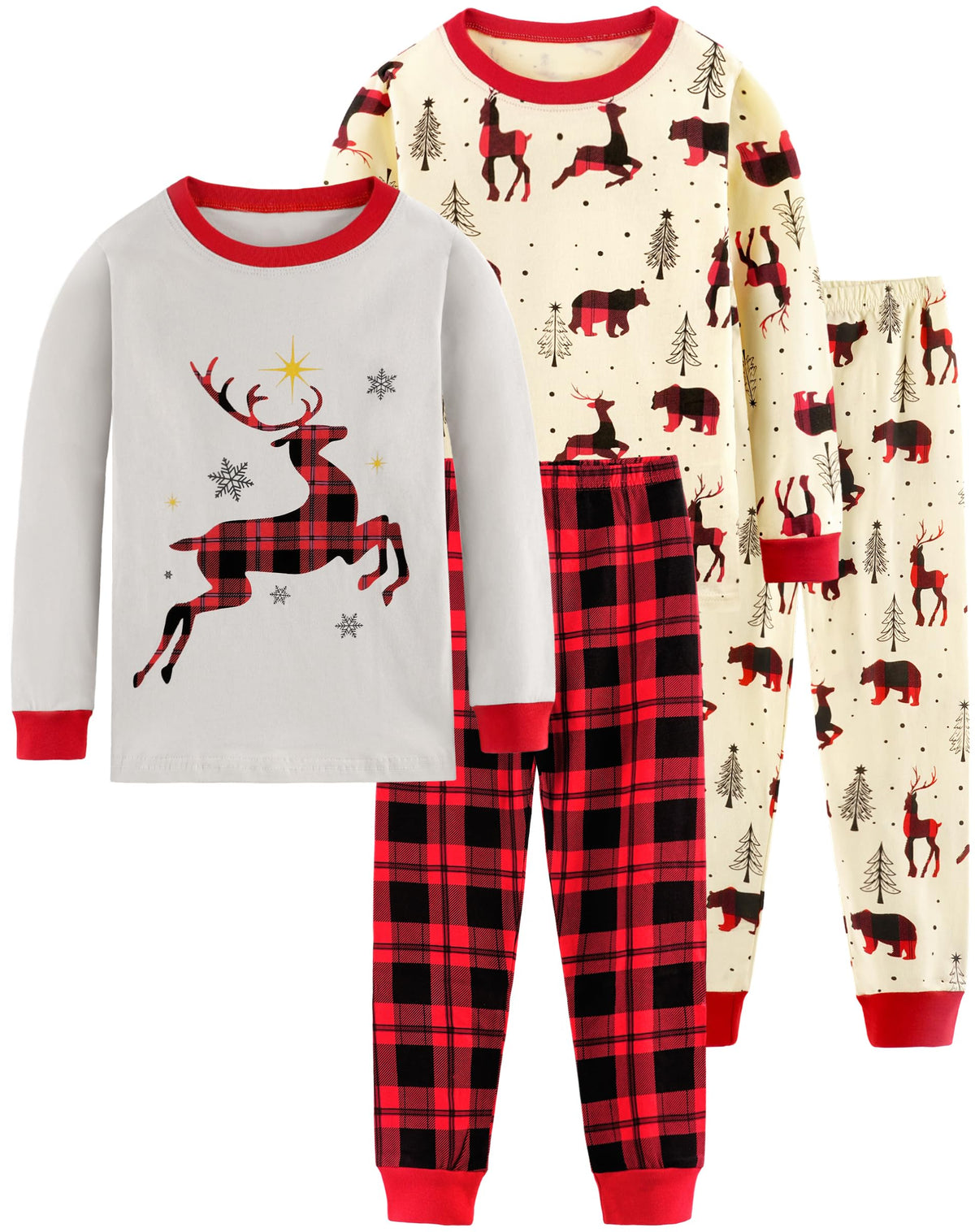 HONGTEYA Toddler Boy Clothes 100% Cotton Long Sleeve Outfit 3-8 Years