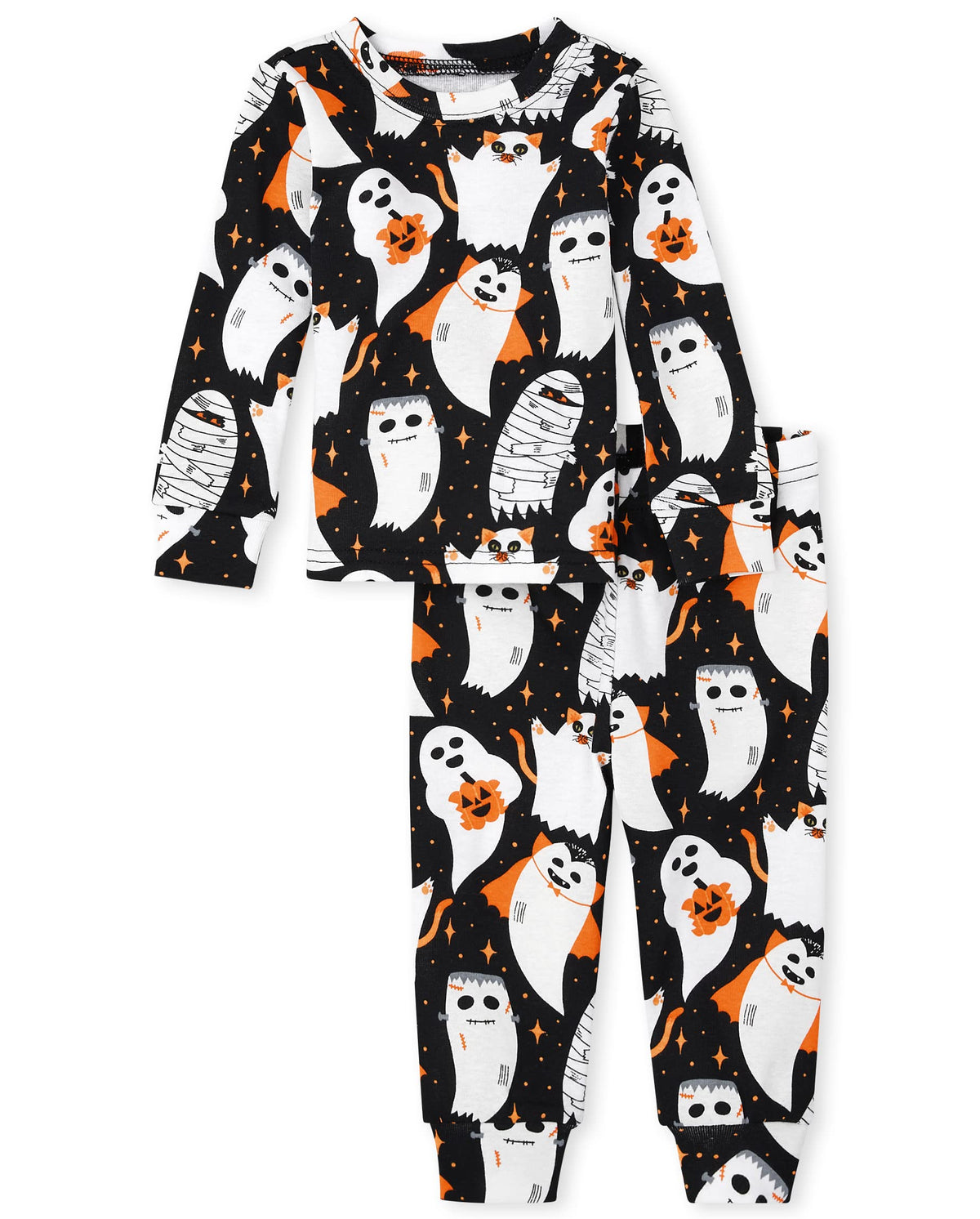 The Children's Place Baby and Kids' Sibling Matching Halloween and Holiday Pajama Sets, Cotton