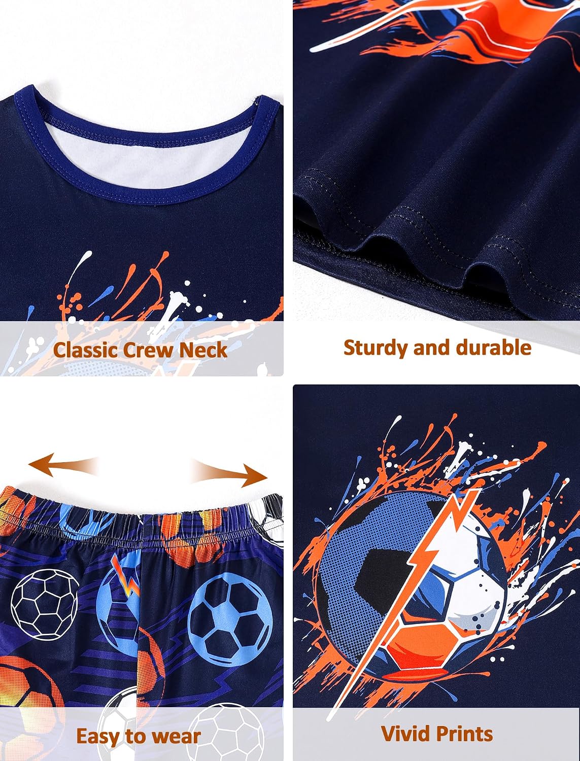 Mikrdoo Boys Pajamas Soft 2-Piece Long Sleeve Sleepwear Set 6-16 Years