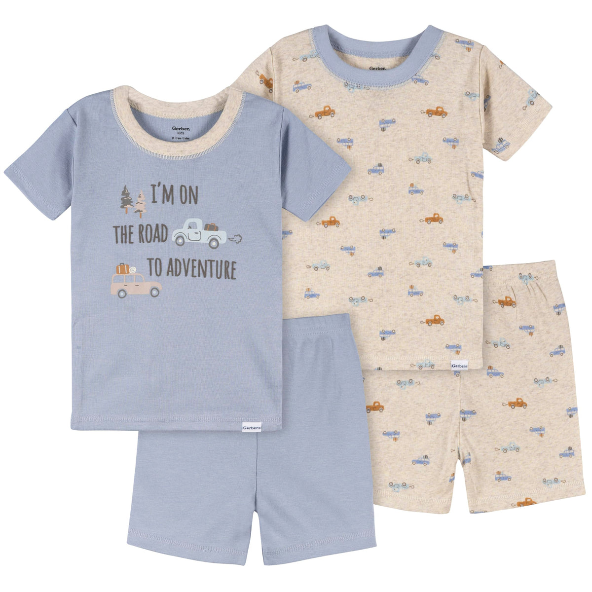 Gerber Baby Boys 4 Piece Pajama Set