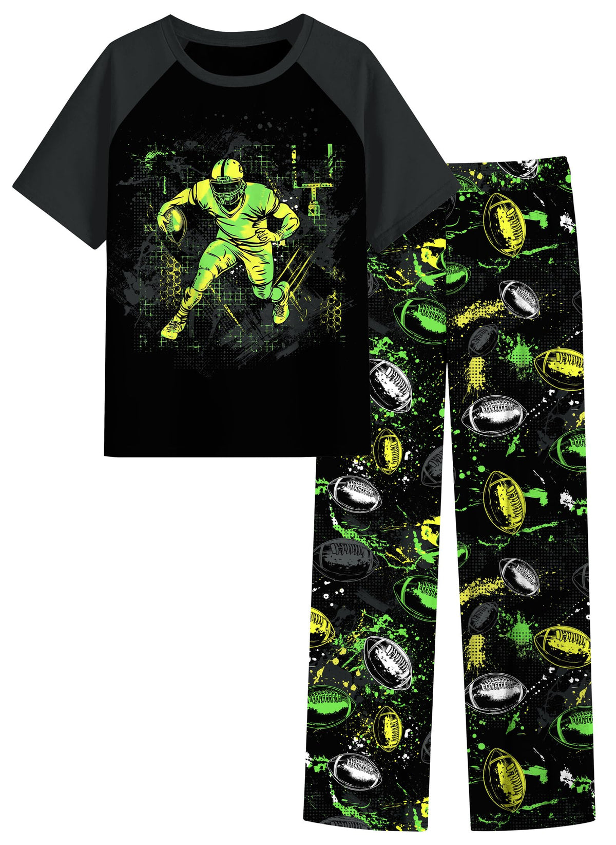 Funnycokid Boys Pajamas 2 Piece Kids Summer Pjs Loose Fit Size 6-12