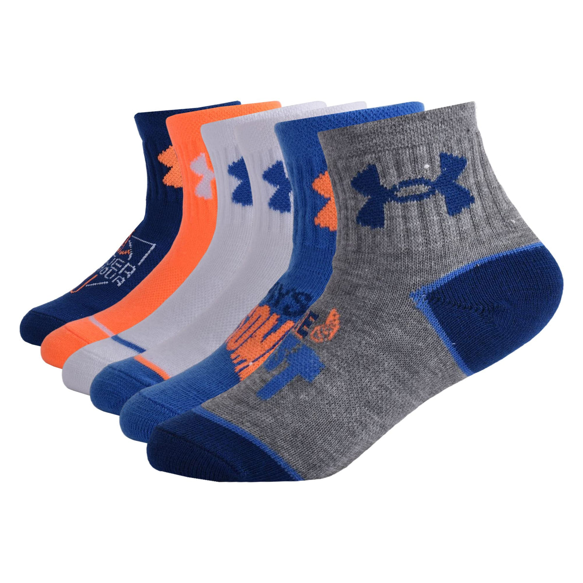 Under Armour boys Multi Pack Essential Quarter Sock