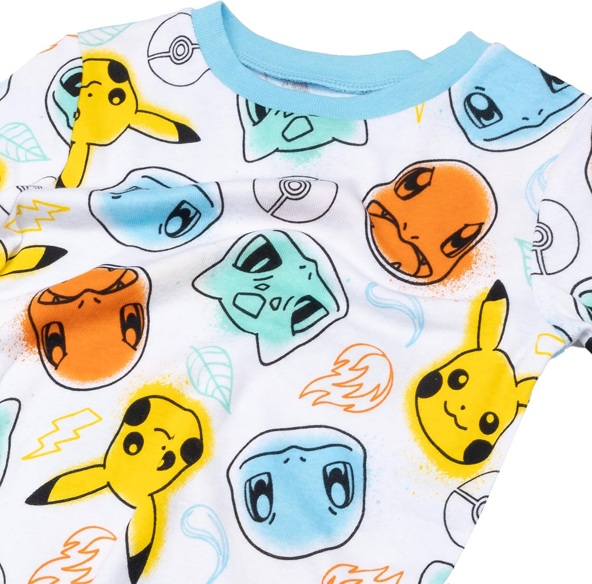 Pokémon Boys' 4-piece Snug-fit Cotton Pajama Set, Matching Pajamas