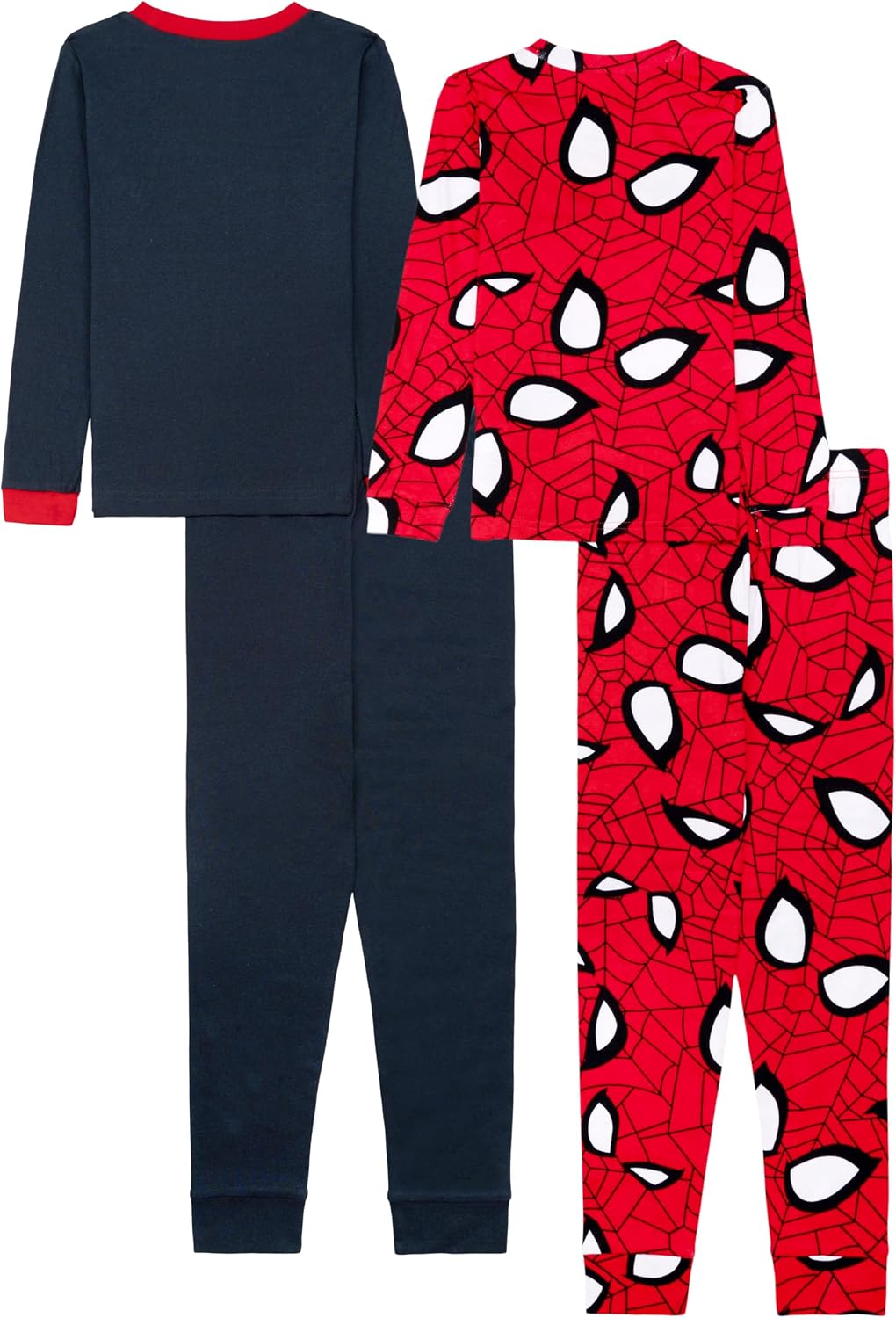 Marvel Boys' 4-piece Snug-fit Cotton Superhero Pajama Set, Matching Pajamas