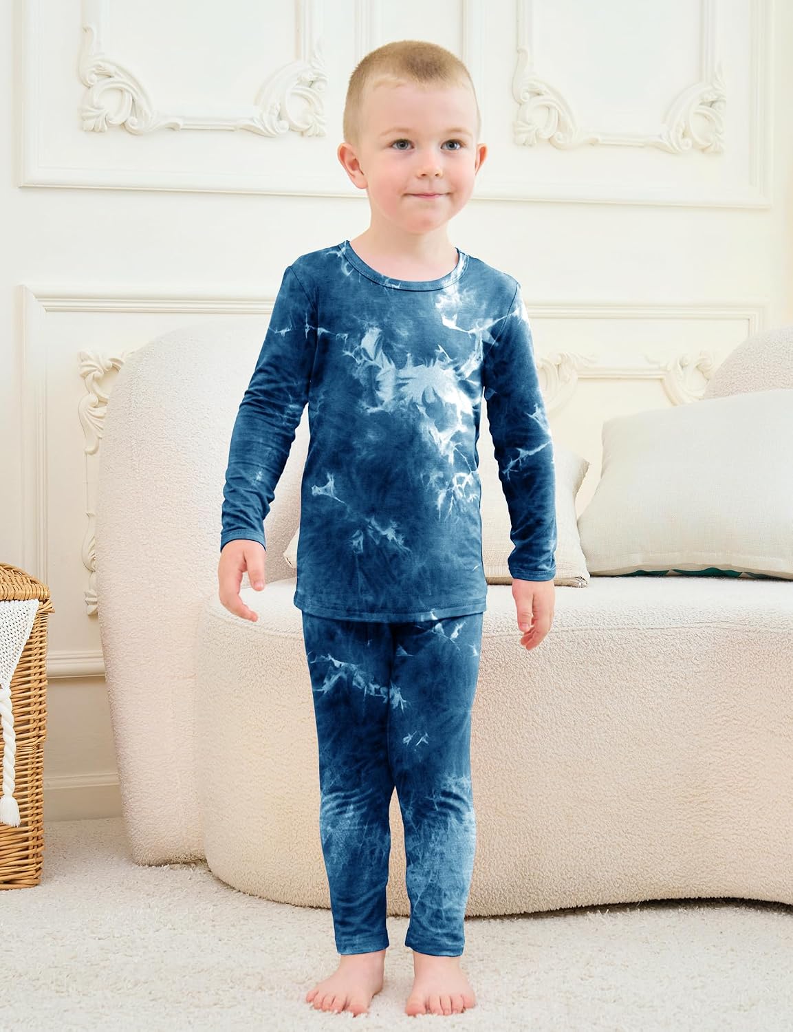 Jimonda Kids Toddler Bamboo Rayon Pajamas Set Boys Girls Pjs
