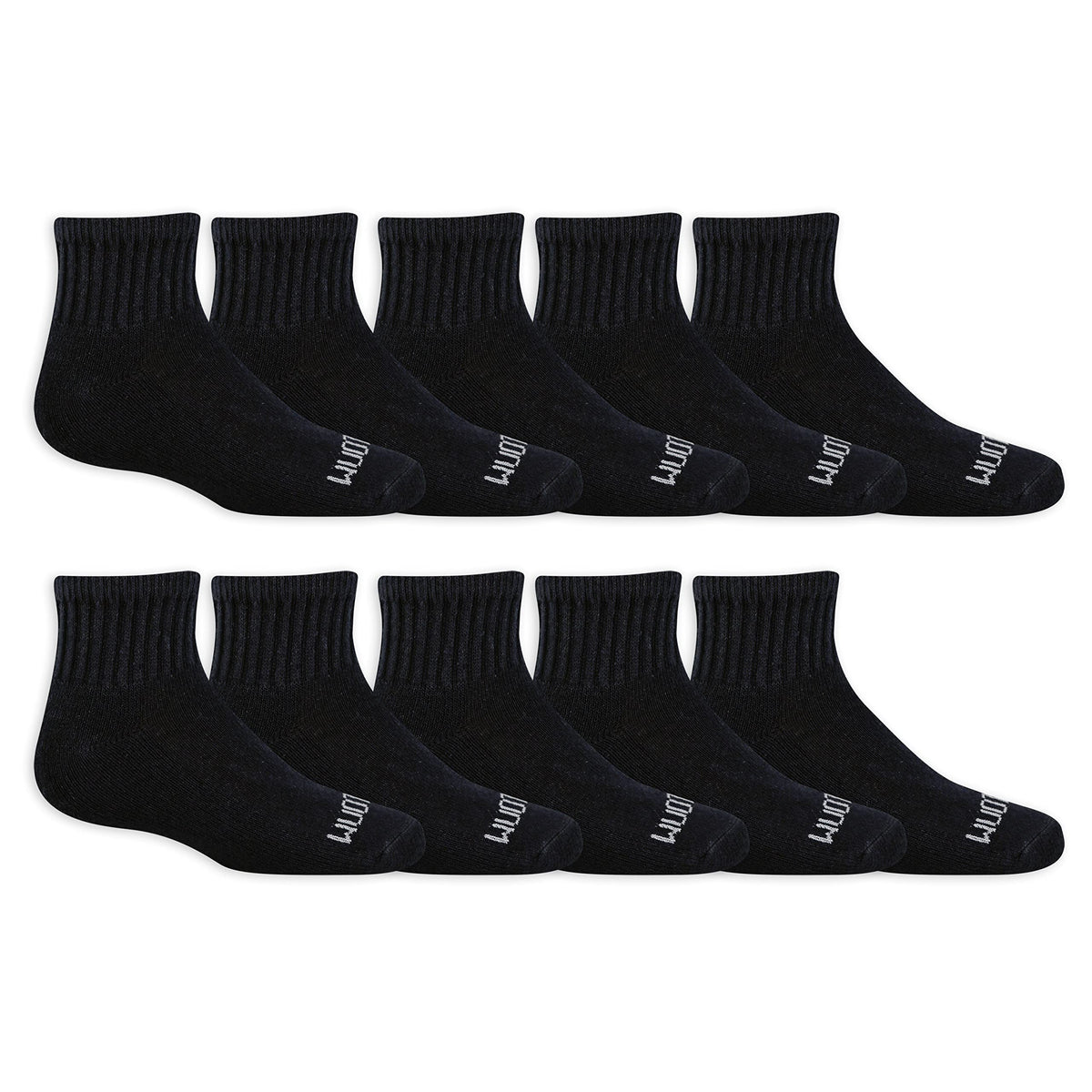 Fruit of the Loom Boys' Dual Defense Ankle Socks (10 Pack)