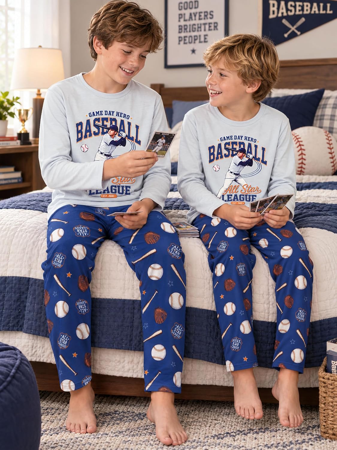 Beezizac Boys Pajamas Game/Ninja/Dinosaur Long Sleeve & Pants PJ Size 6-18