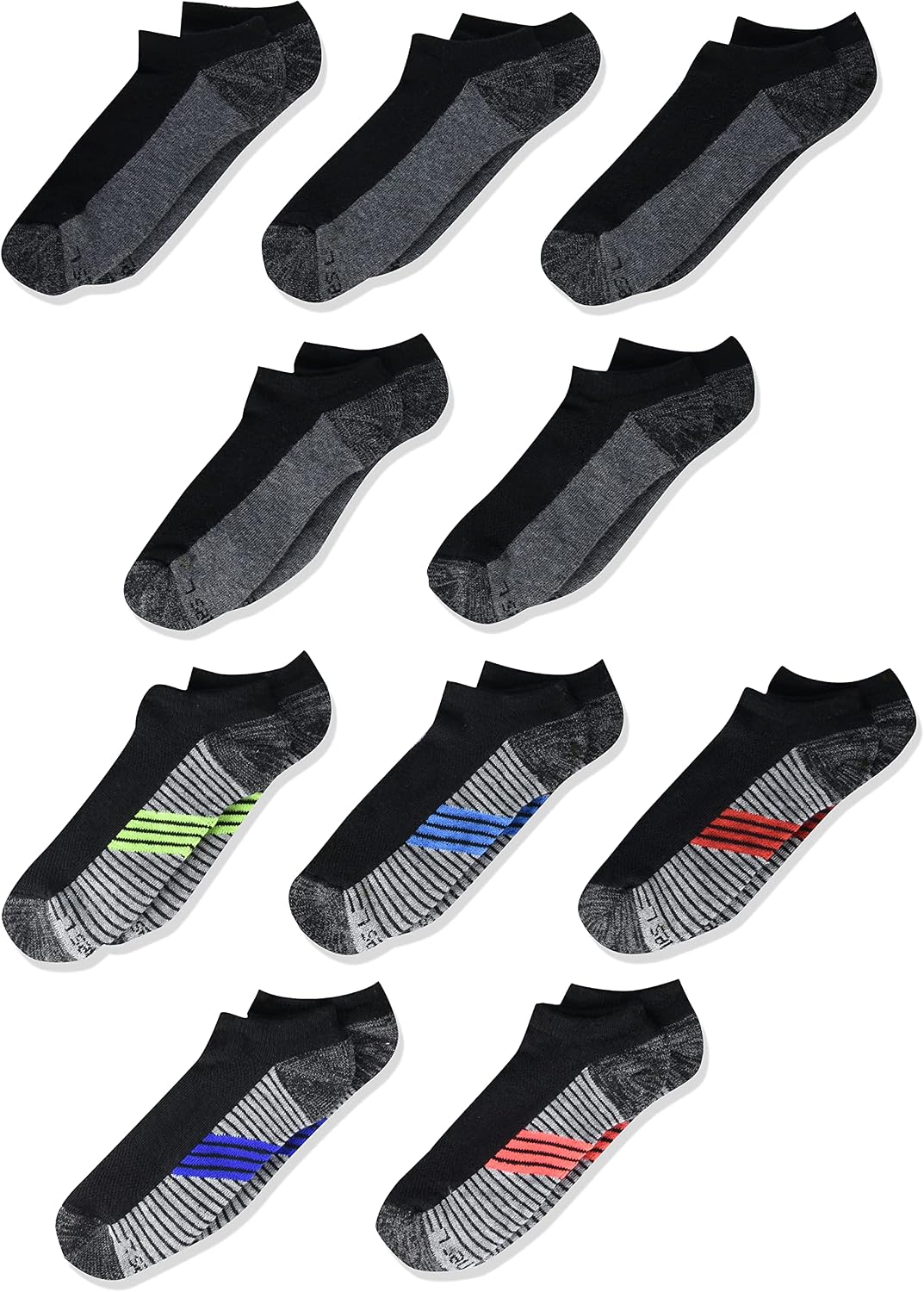 Hanes Ultimate Boys' Crew Performance Sport Socks, 10-Pair Packs