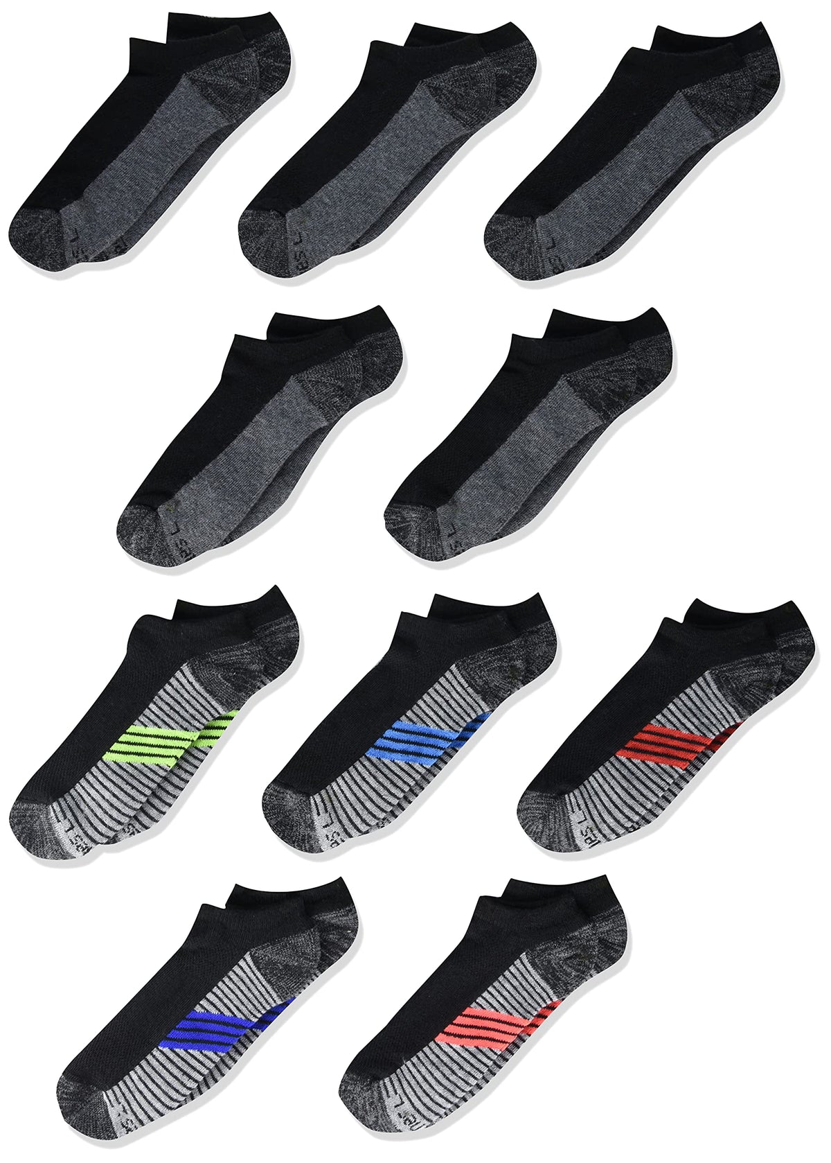 Hanes Ultimate Boys' Crew Performance Sport Socks, 10-Pair Packs