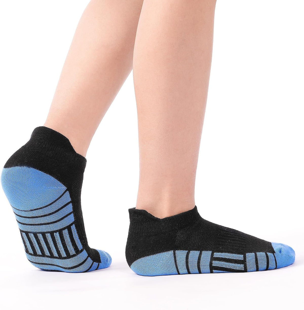ZERULETS Kids Socks 12 Pairs Toddler Ankle Athletic Socks with Tab 1-14 Years