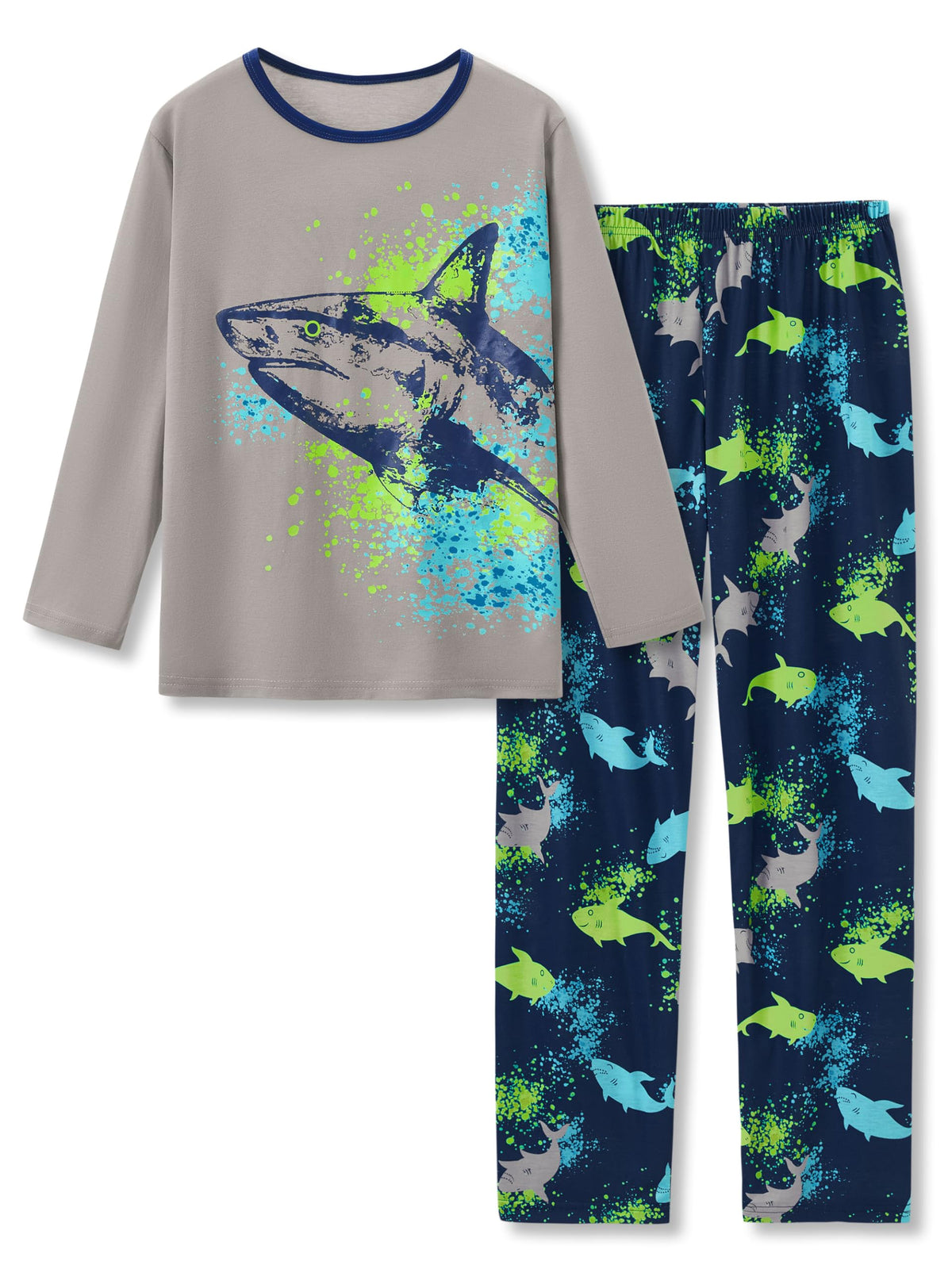 Beezizac Boys Pajamas Game/Ninja/Dinosaur Long Sleeve & Pants PJ Size 6-18