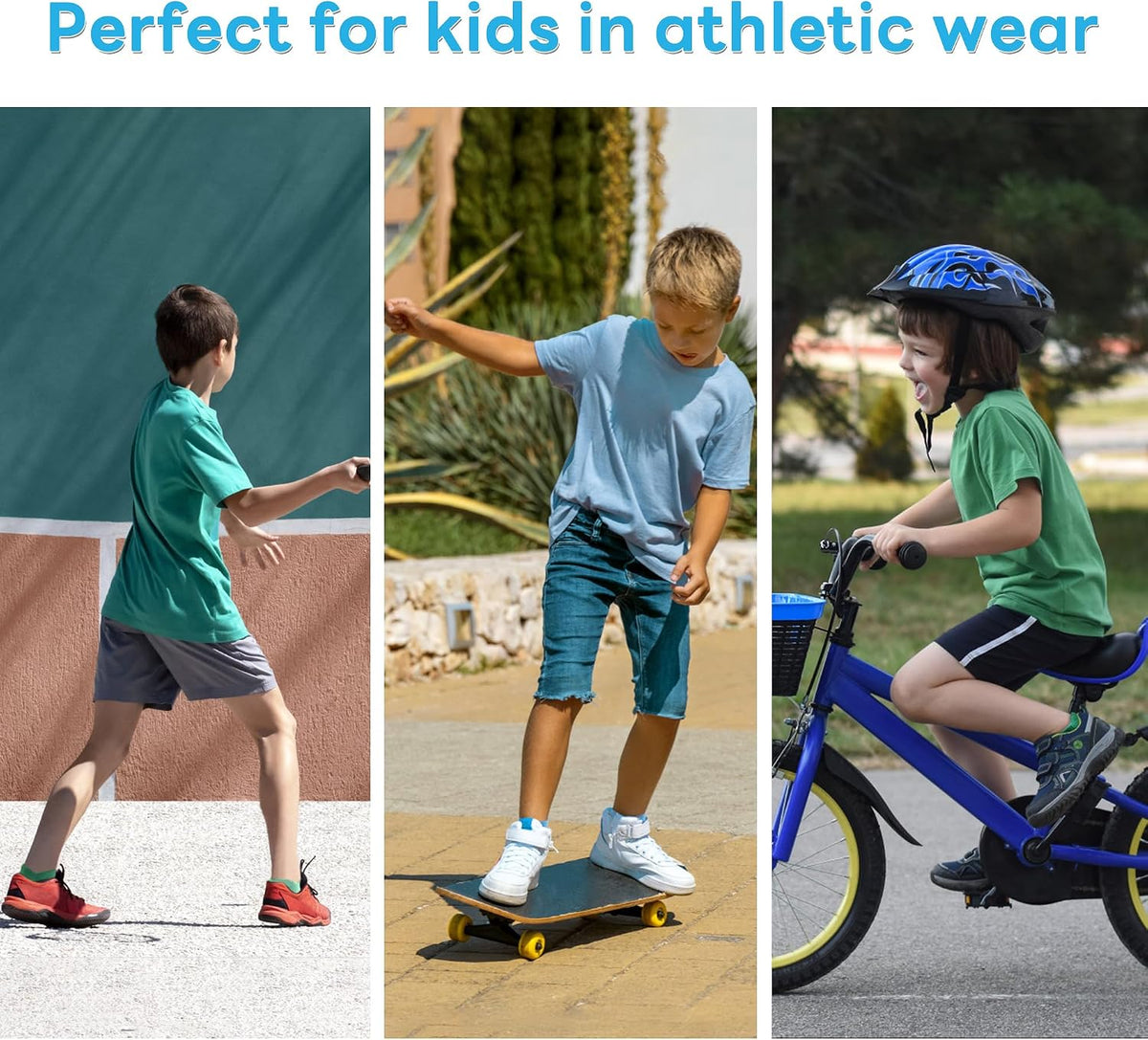 ZERULETS Kids Socks 12 Pairs Boys Ankle Low Cut Athletic Socks 1-14 Years
