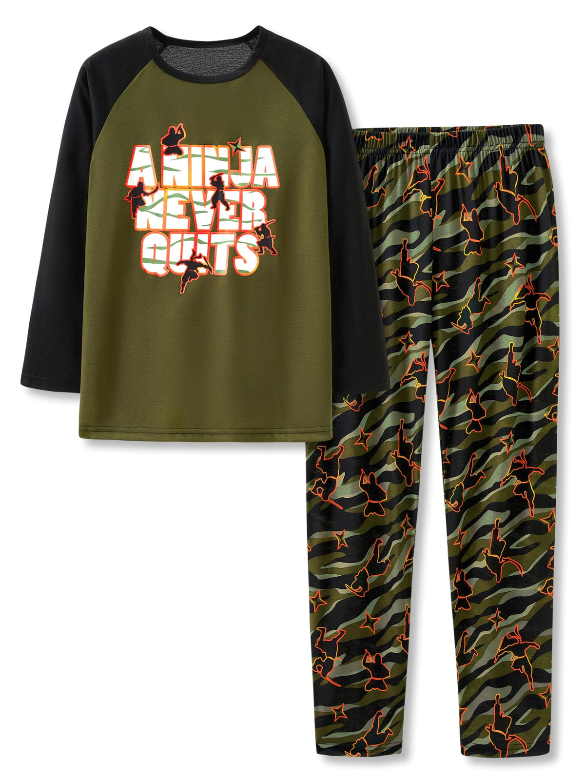 Beezizac Boys Pajamas Game/Ninja/Dinosaur Long Sleeve & Pants PJ Size 6-18
