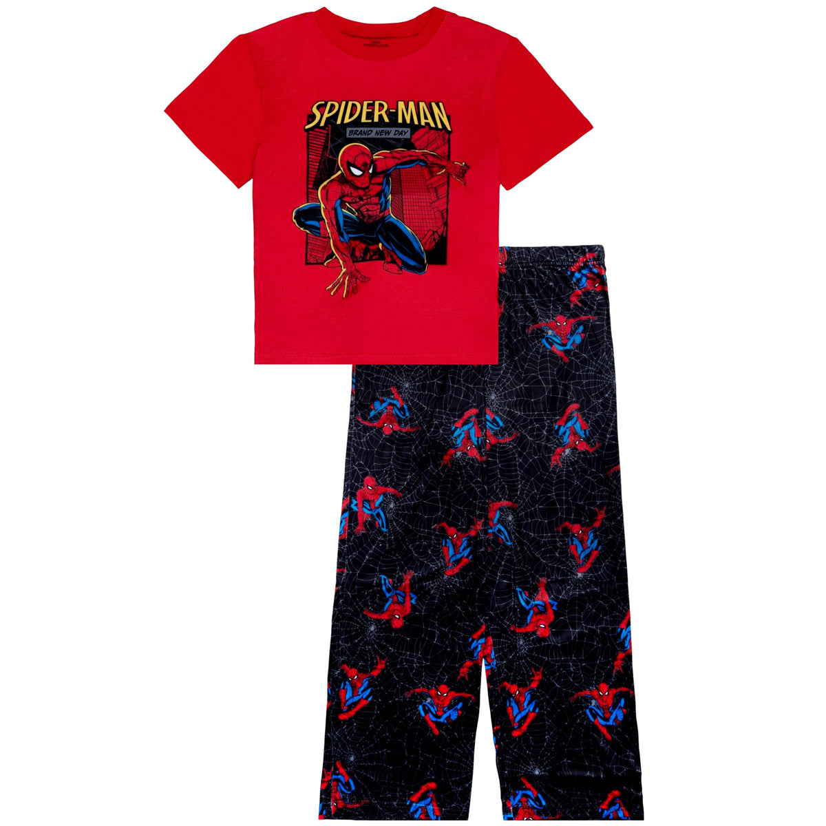 Marvel Boys' 2-piece Loose-fit Set, Superhero Pajamas, Soft & Cute for Kids