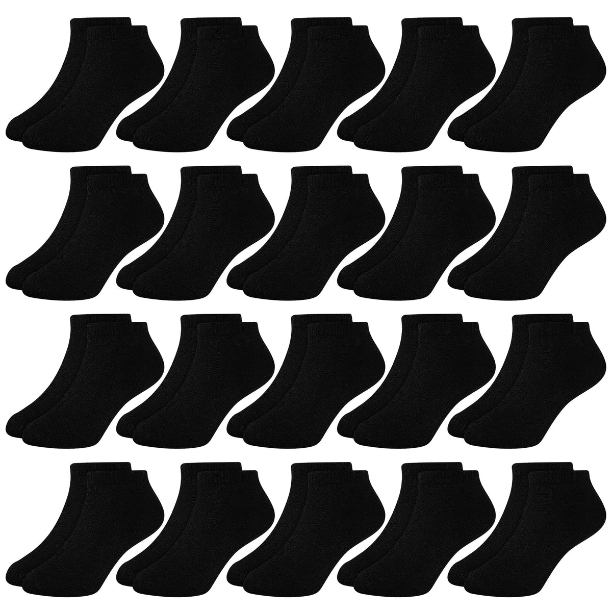 20 Pairs Toddler Socks for Kids Boys Ankle Low Cut Sock 1-14 Years
