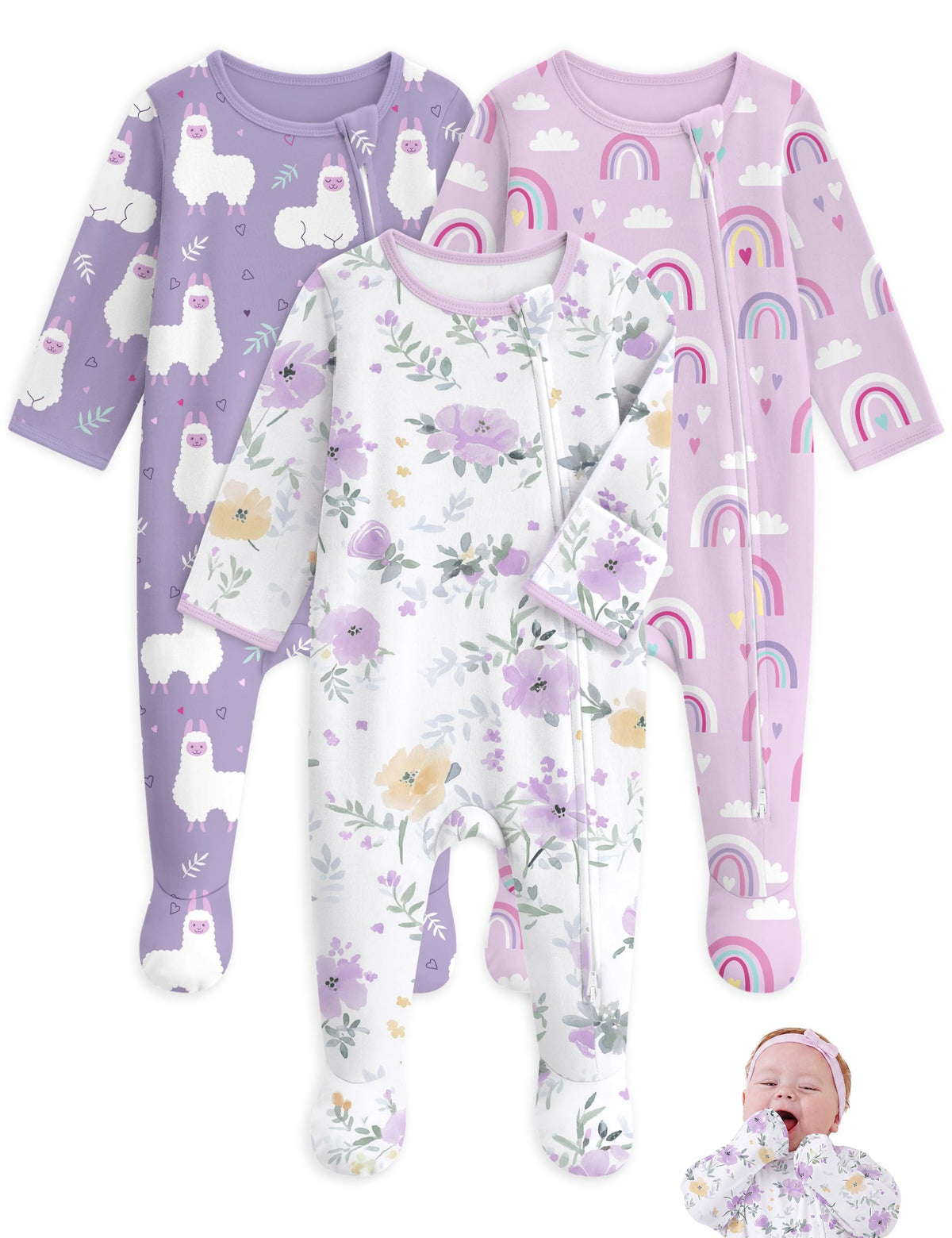 Unnivoll Baby Sleepers 100% Organic Cotton Baby Pajamas Boys Girls Clothes