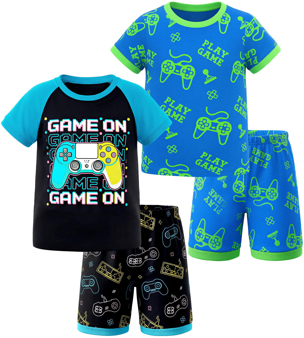HONGTEYA Cotton Toddler Boys Clothes Kids Outfits Short Sleeve Set For 2-7T